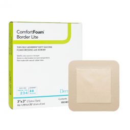 ComfortFoam Border Lite DermaRite Industries 47330-ComfortFoam Border Lite Silicone Adhesive with Bo