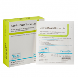 ComfortFoam Border Lite DermaRite Industries 47440-ComfortFoam Border Lite Silicone Adhesive with Bo