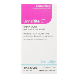 UnnaRite C DermaRite Industries 78410ZC-UnnaRite C Unna Boot with Calamine & Zinc Oxide, 4 in x 10 y