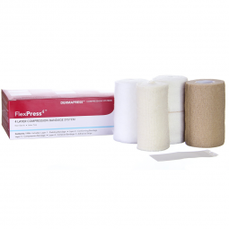 FlexPress4 DermaRite Industries 79000-FlexPress4 Self-adherent / Tape Closure 4 Layer Compression Ba