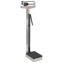 Detecto 439S Stainless Steel Beam Scale w/ Height Rod, 400 lb x 4 oz