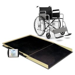 Detecto FHD Wheelchair Scale with MedVue Weight Analyzer - 3' or 4' Platforms - Wireless Optional