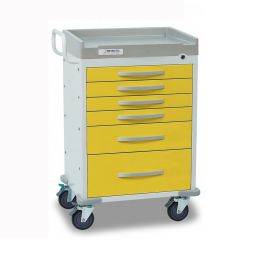 Detecto Rescue Isolation Medical Carts - Yellow Drawers