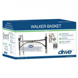 Drive Medical 10200B Aluminum Walker Basket w/ Plastic Insert, Walker Accessories
