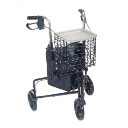 Drive Medical 10289BL Deluxe 3 Wheel Rollator, Blue (CS)