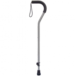 Drive Medical 10381BLK-6 Aluminum Offset Cane, 28-3/4 to 37-3/4 in (CS)