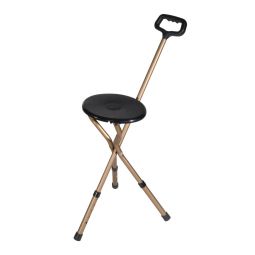 Drive Medical RTL10365-ADJ Folding Cane Seat-Adjustable Height-Bronze