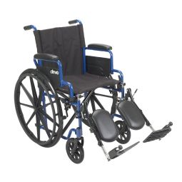Drive Medical Blue Streak Wheelchair with Flip Back Desk Arms