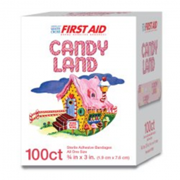 Dukal 10850 American White Cross Stat Strip Candy Land, Adhesive Strip, 3/4 x 3 in (BX)