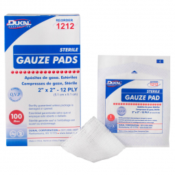 Dukal Dukal 1212-Dukal Sterile Gauze Sponge, 2 x 2 Inch, Gauze Dressings (CS) - Dukal Sterile Gauze 