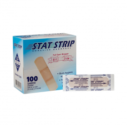 American White Cross Stat Strip Dukal 152001-American White Cross Stat Strip Tan Adhesive Strip,  x