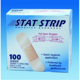 American White Cross Stat Strip Dukal 15205-American White Cross Stat Strip Sheer Adhesive Strip, 1 