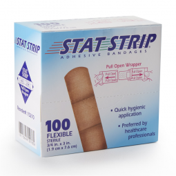 American White Cross Stat Strip Dukal 15210-American White Cross Stat Strip Adhesive Strip, 3/4 x 3 