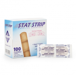 American White Cross Stat Strip Dukal 15215-Stat Strip Adhesive Strip, 1 x 3 Inch, Adhesive Bandages