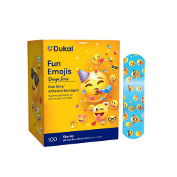 Designer Series with Stat Strip Technology Dukal 15606-American White Cross First Aid Emojis Kid Des