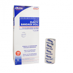 Dukal Dukal 504LF-Dukal Clip Detached Closure Elastic Bandage, 4 Inch x 4-1/2 Yard, Compression Band