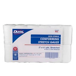 Dukal Dukal 602-Dukal Conforming Bandage, 2 Inch x 4-1/10 Yard, Conforming & Rolled Gauze (CS)
