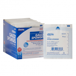 Dukal Dukal 6208-Dukal Sterile Gauze Sponge, 2 x 2 Inch, Gauze Dressings (CS) - Dukal Sterile Gauze 