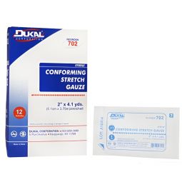 Dukal Dukal 702-Dukal Sterile Conforming Bandage, 2 Inch x 4-1/10 Yard, Conforming & Rolled Gauze (C