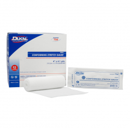 Dukal Dukal 704-Dukal Sterile Conforming Bandage, 4 Inch x 4-1/10 Yard, Conforming & Rolled Gauze (C