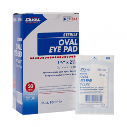 Dukal Dukal 841-Dukal Small Eye Pad, 1-5/8 x 2-5/8 Inch Oval, Non-Adherent Dressings (CS)