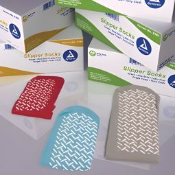 Dynarex 2181-Dynarex Single Tread Slipper Socks, Medium, Slippers & Slipper Socks (CS)