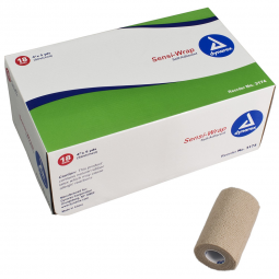 Sensi-Wrap Dynarex 3174-Sensi-Wrap Self-adherent Closure Cohesive Bandage, 4 Inch x 5 Yard, Compress