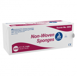 Dynarex Dynarex 3253-dynarex NonSterile Nonwoven Sponge, 3 x 3 Inch, Sponges & Pads (CS)