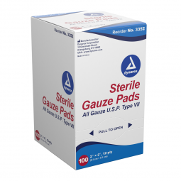 Dynarex Dynarex 3352-Dynarex Sterile Gauze Sponge, 2 x 2 Inch, Sponges & Pads (CS) - Dynarex Sterile