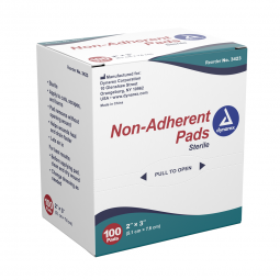 Dynarex Dynarex 3423-dynarex Non-Adherent Dressing, 2 x 3 Inch, Non-Adherent Dressings (BX)