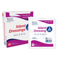 Dynarex 3493-dynarex White Adhesive Dressing, 4 x 4 inch, Legacy Hold (BX) - dynarex White Adhesive 