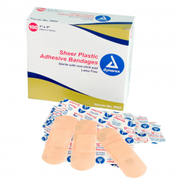 Dynarex 3602-dynarex Sheer Adhesive Strip, 1 x 3 inch, Adhesive Bandages (CS) - dynarex Sheer Adhesi