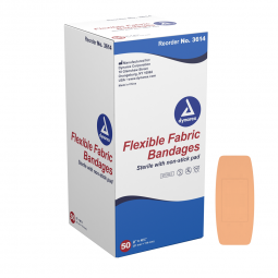 Dynarex Dynarex 3614-dynarex Tan Adhesive Strip, 2 x 4 Inch, Adhesive Bandages (CS)