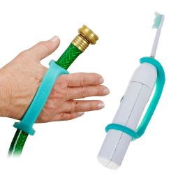 EaZyHold 103 Adaptive Grip Aid, Aqua 2 Pack (large w/ large holes)