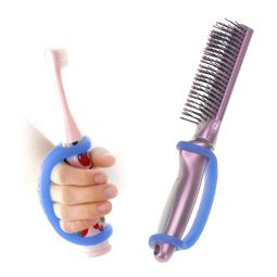 EaZyHold 105 Adaptive Grip Aid, Blue 2 Pack (medium w/ large holes)