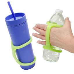 EaZyHold 110 Adaptive Grip Aid, Lime Sippy Cup 2 Pack (extra-large w/ XL holes)