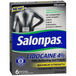 Salonpas Emerson Healthcare 46581083006-Salonpas Lidocaine Topical Pain Relief Patch, Pain Relief (B