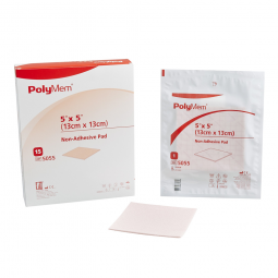 PolyMem Ferris Manufacturing 5055-PolyMem Nonadhesive without Border Foam Dressing, 5 x 5 in, Foams 