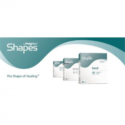 PolyMem Shapes Ferris Manufacturing 8023-PolyMem Shapes Adhesive with Border Foam Dressing, 2 x 3 In