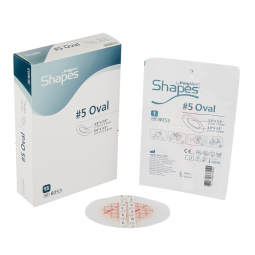 PolyMem Shapes 8053 Shapes Adhesive Foam Dressing with Border, 3-1/2 x 5 in, Oval (BX)