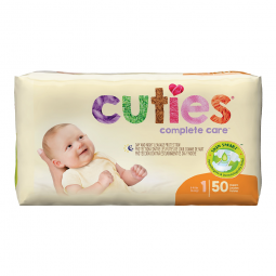 Cuties Complete Care First Quality CR1001-Cuties Premium Diaper, Size 1, Baby Diapers (PK)
