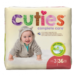 Cuties Complete Care First Quality CR3001-Cuties Premium Diaper, Size 3, Baby Diapers (PK)
