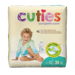 Cuties Complete Care First Quality CR4001-Cuties Premium Diaper, Size 4, Baby Diapers (PK)