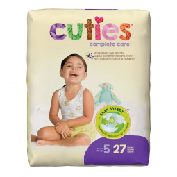 Cuties Complete Care First Quality CR5001-Cuties Premium Diaper, Size 5, Baby Diapers (PK)