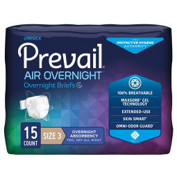 Prevail Air Overnight First Quality NGX-014-Prevail AIR Overnight Briefs, Heavy Absorbency, Unisex A