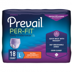 Prevail Per-Fit Women First Quality PFW-513-Prevail Per-Fit Women Extra Absorbent Underwear, Large, 