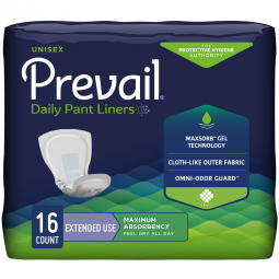 Prevail Daily Pant Liners First Quality PL-115-Prevail Daily Pant Liners Moderate Absorbency Inconti