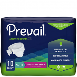 Prevail Bariatric First Quality PV-094-Prevail Bariatric Ultimate Incontinence Brief, Size B (BG/10)