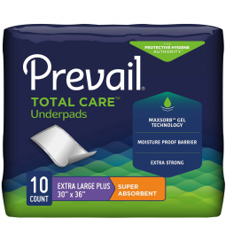 Prevail Total Care First Quality PV-410-Prevail Total Care Super Absorbent Polymer Underpad, 30 x 36