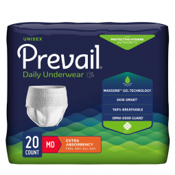 Prevail Daily Underwear First Quality PV-512-Prevail Daily Underwear Extra Absorbent Underwear, Medi